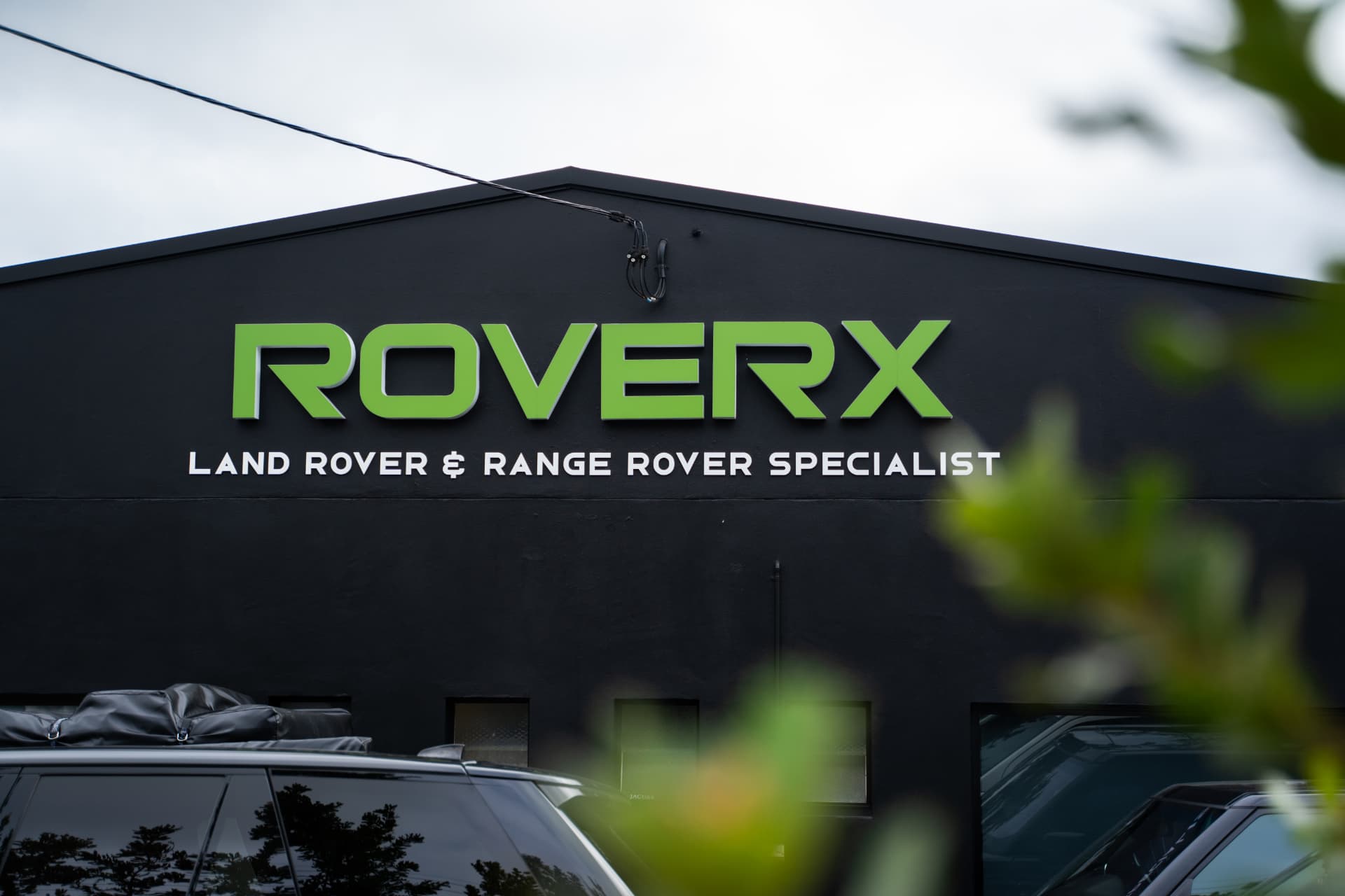The RoverX Land Rover and Range Rover specialist workshop signage